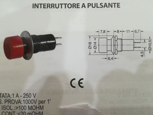 Pulsante pannello mm - pulsante,