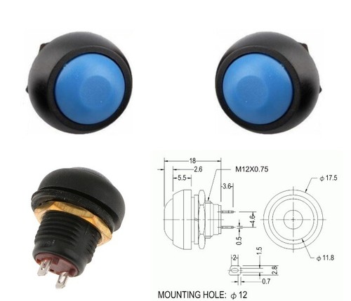 Pulsante rotondo momentaneo