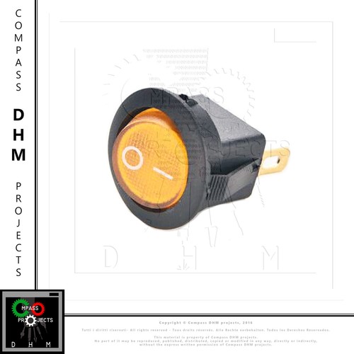 Interruttore tondo led giallo - interruttore,